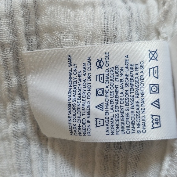 Lands End Gray & White Stripe Pull Over Cotton Dress.  Size Small - Picture 9 of 9